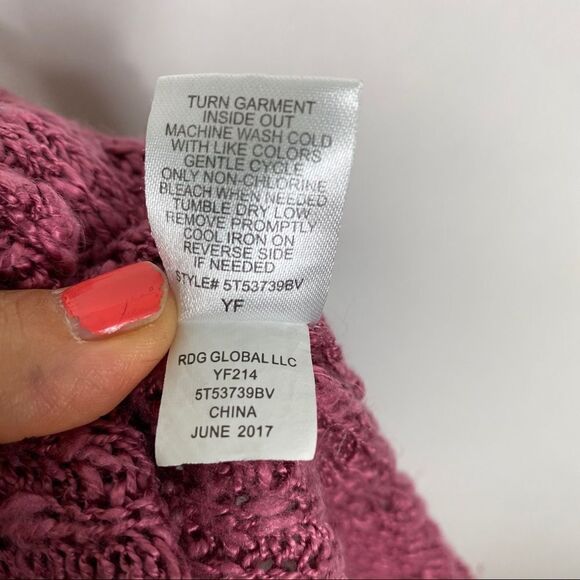 Cloud Chaser Pink Loose Knit Sweater Medium - Picture 6 of 6
